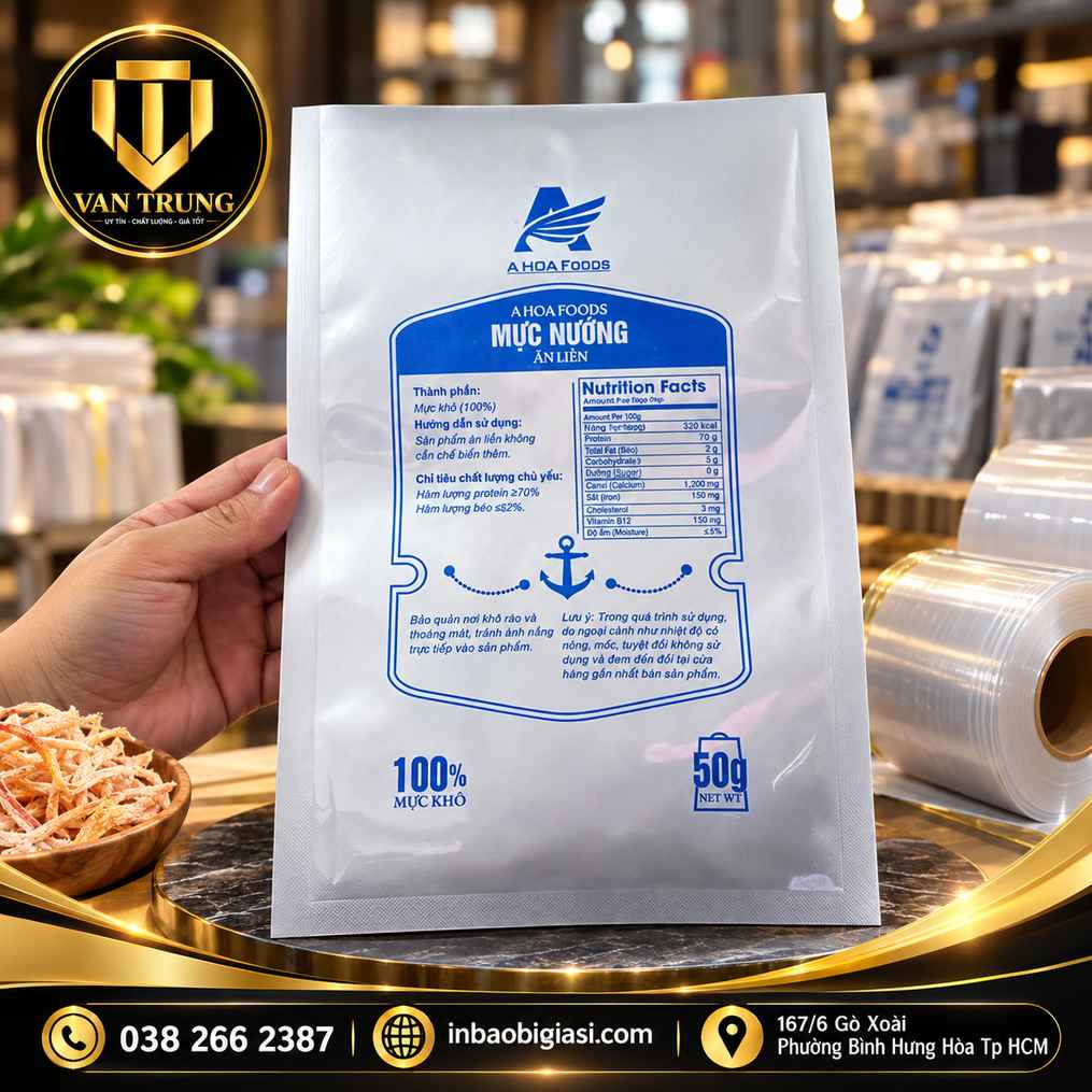 In túi 3 biên 2 mặt bạc