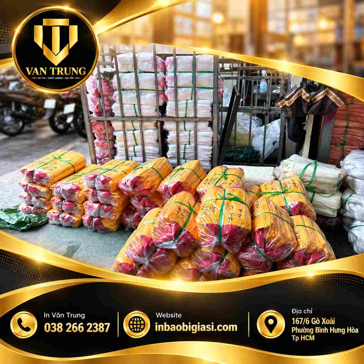 Túi ép quai cam tại kho Văn Trung