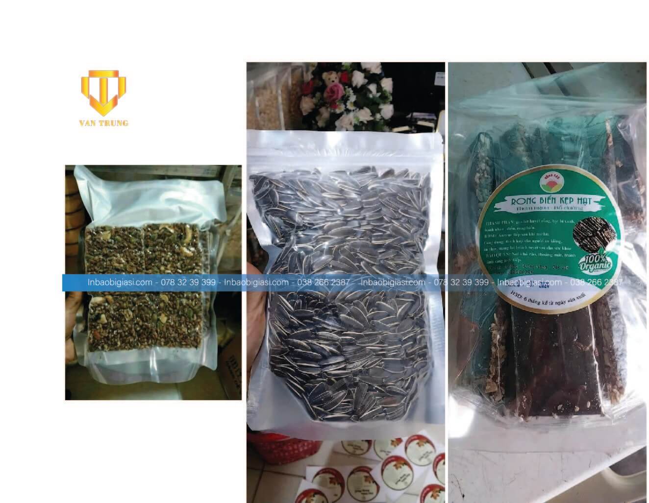 Túi giấy đựng hạt ép nhiệt