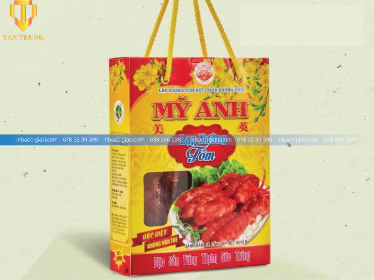 Túi giấy in logo đựng lạp xưởng