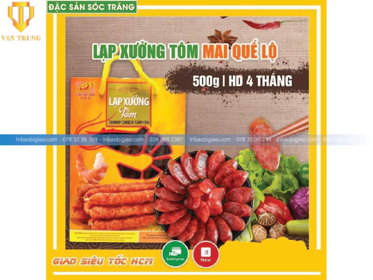 Túi giấy đựng lạp xưởng không dầu