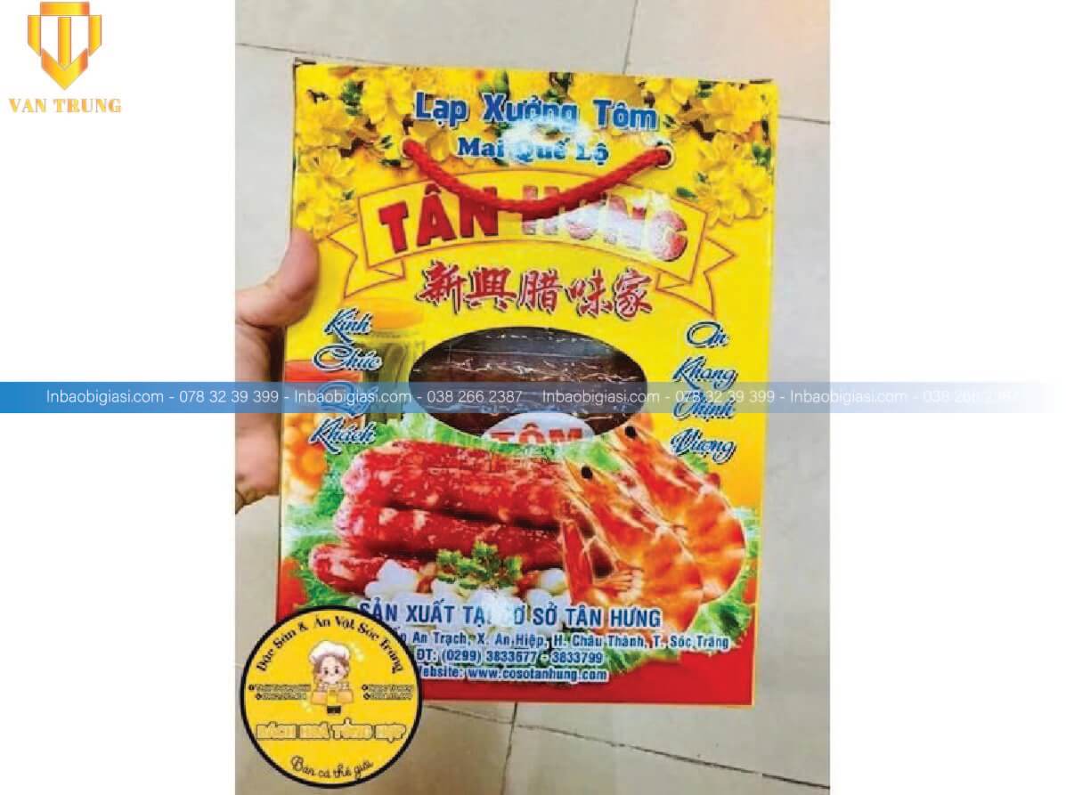 In túi giấy đựng lạp xưởng giá rẻ