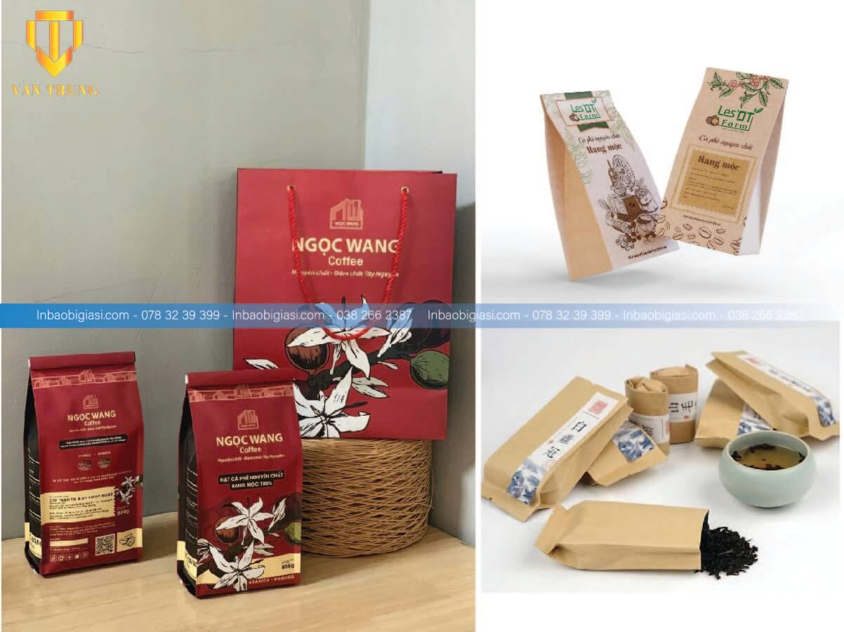 Túi giấy in thương hiệu cà phê