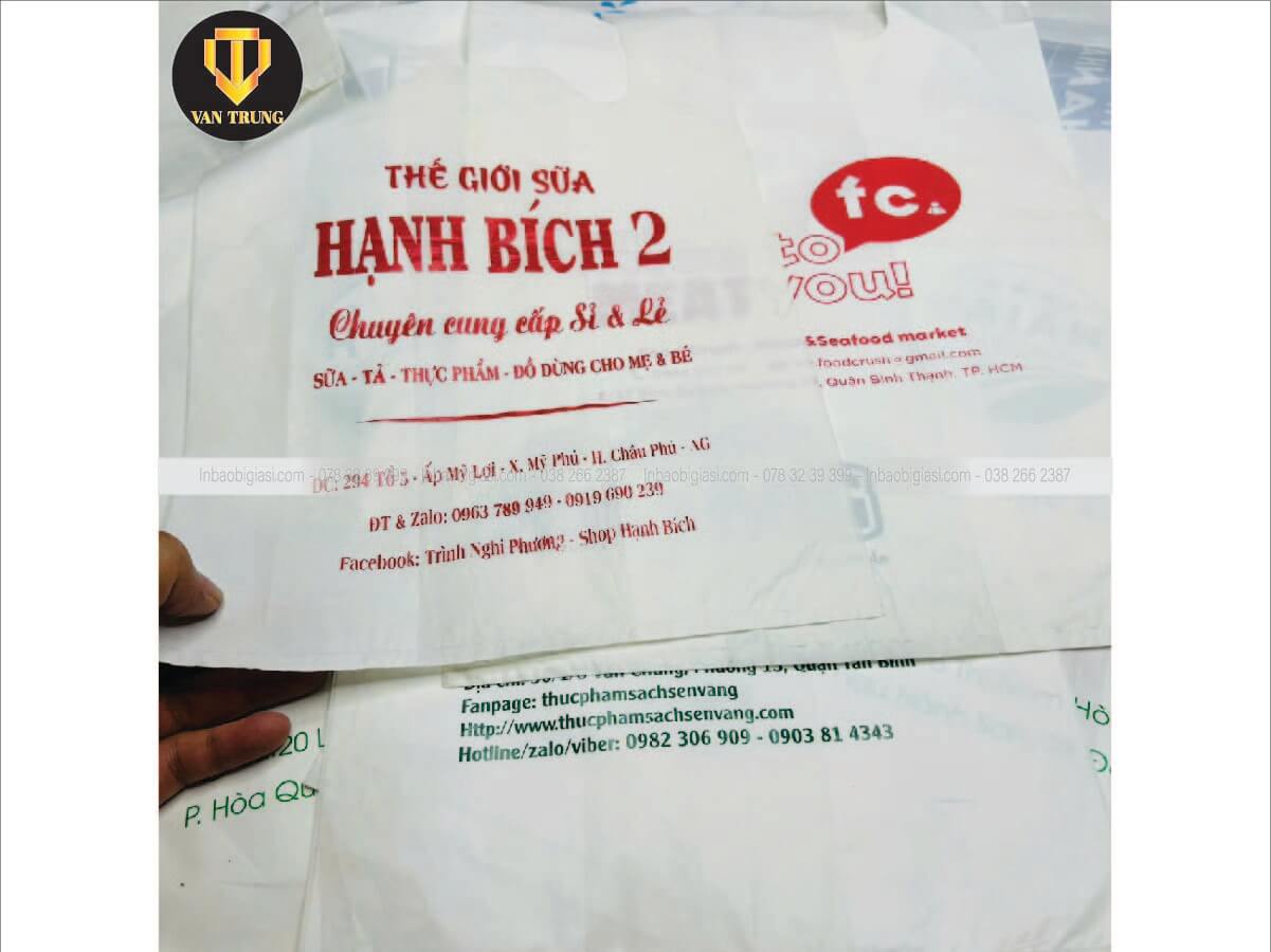 Túi nilon màu trắng siêu thị
