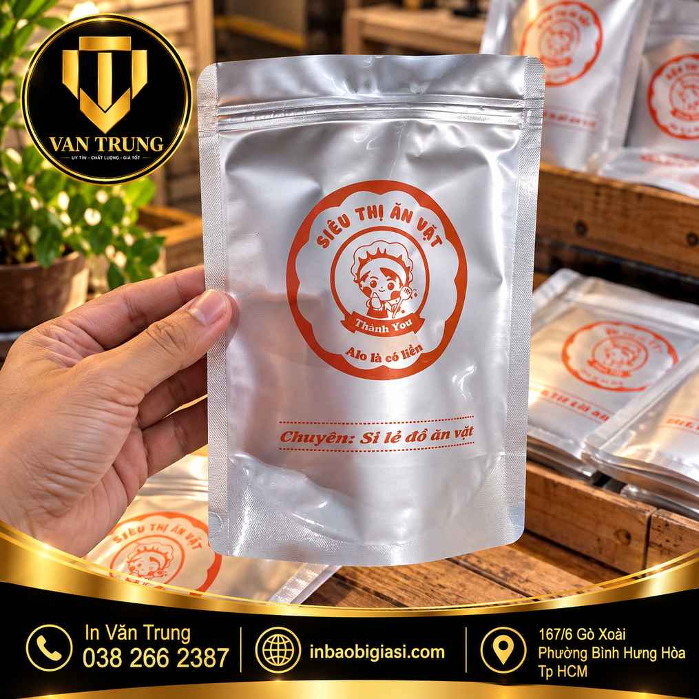 Túi zip bạc đựng thực phẩm