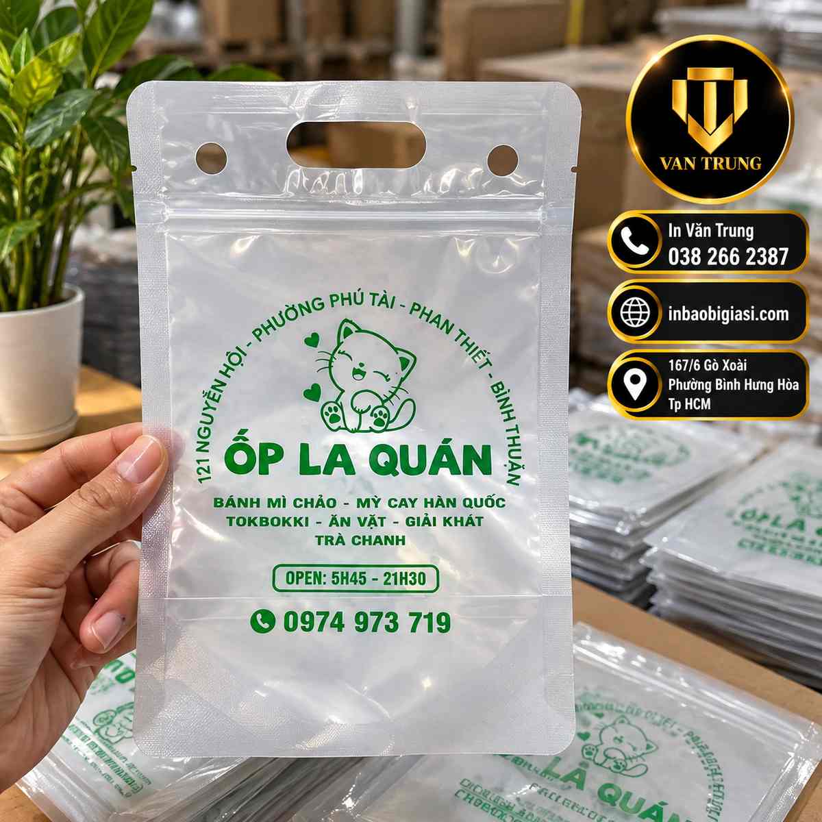 In bao bì túi zip trà sữa