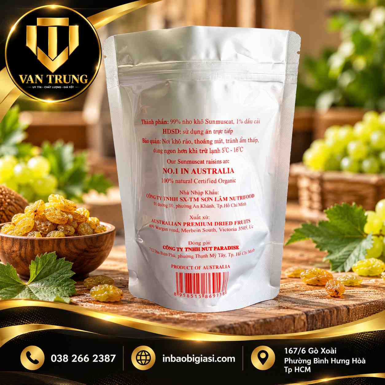 In túi zip nhôm theo yêu cầu