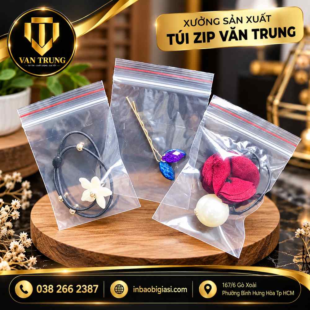 Túi zip nhỏ Văn Trung