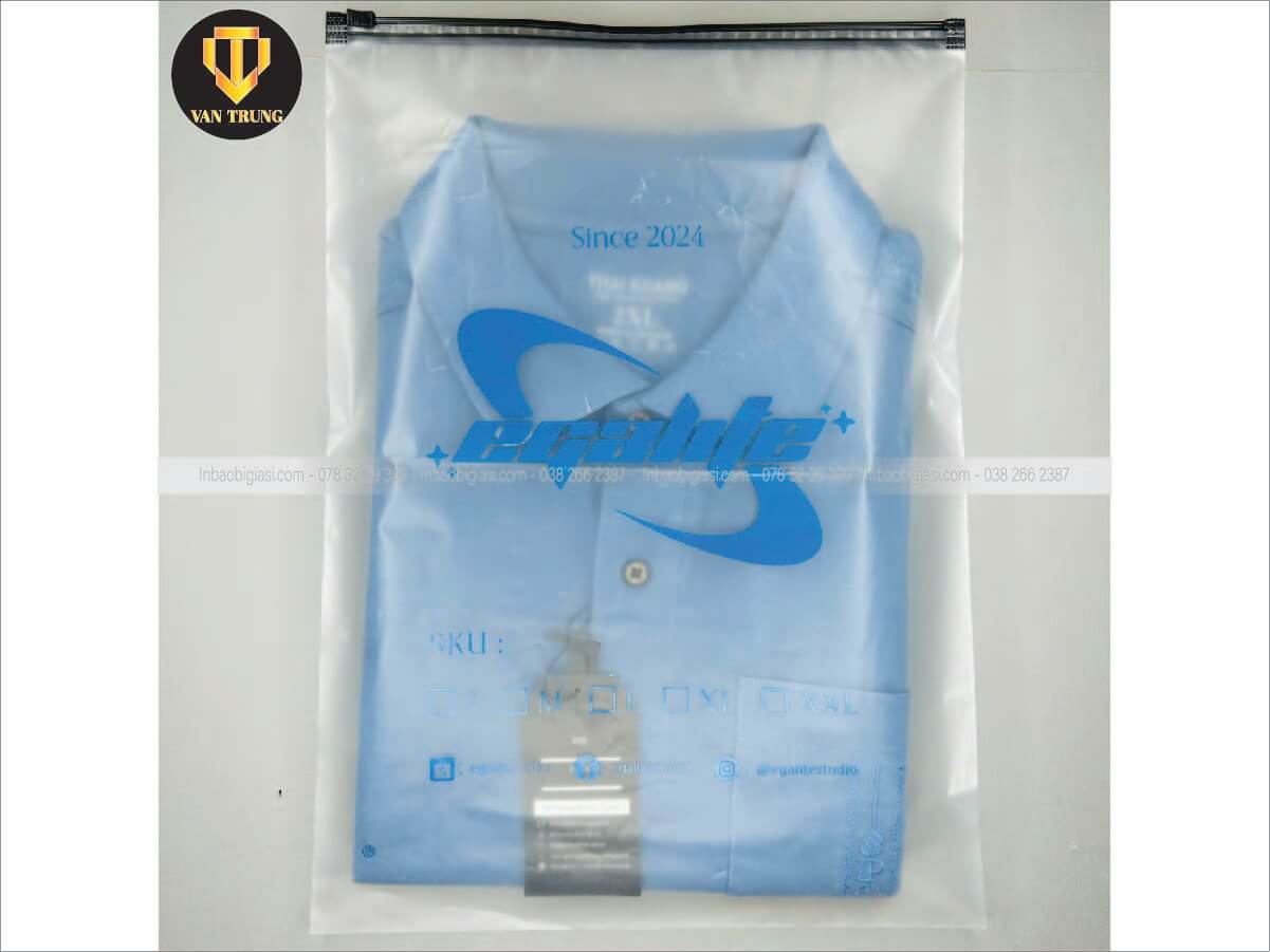 Túi zip nhựa trong đựng quần áo