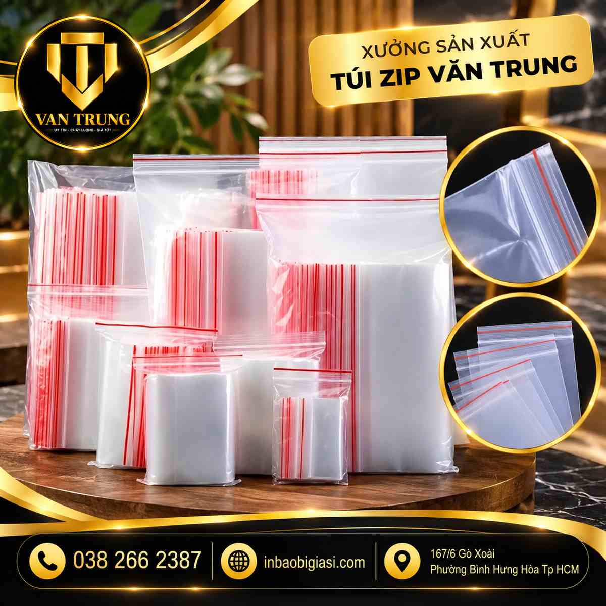Túi zipper Văn Trung