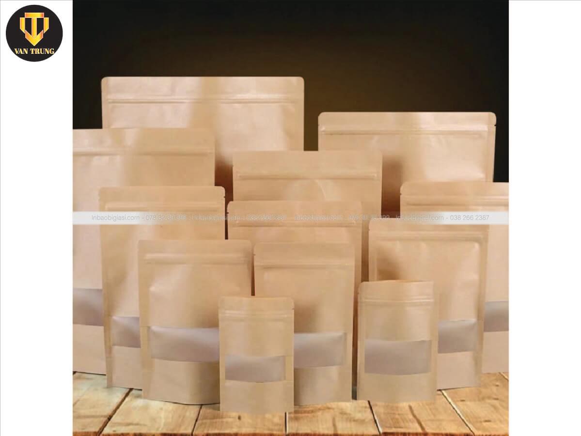 Túi zipper kraft đáy đứng