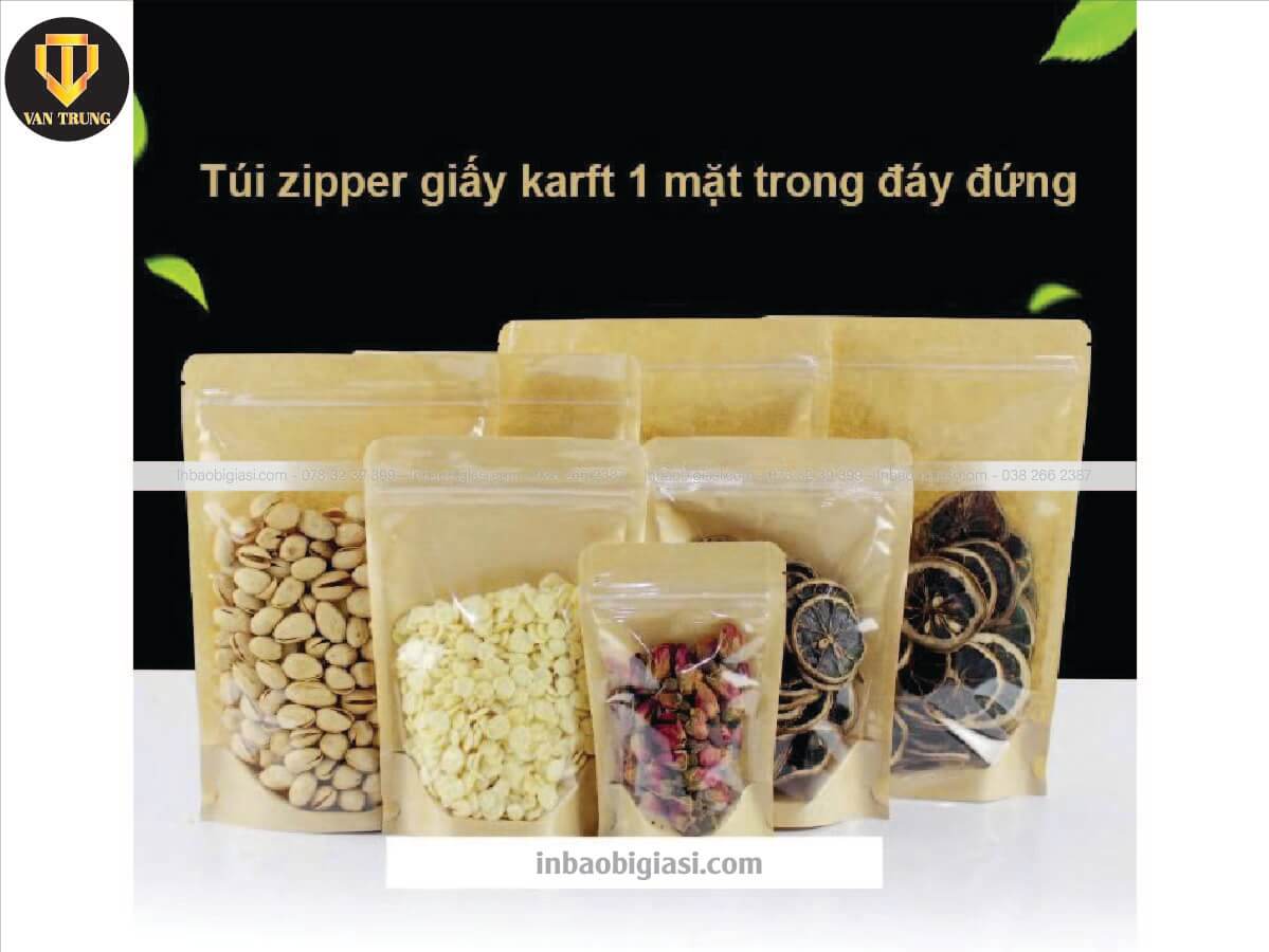 Túi zipper kraft giá sỉ
