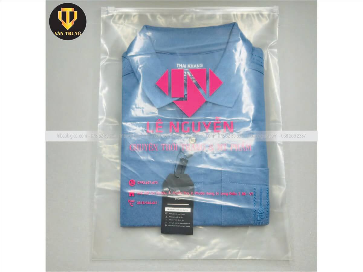 In túi zipper khóa kéo trong suốt