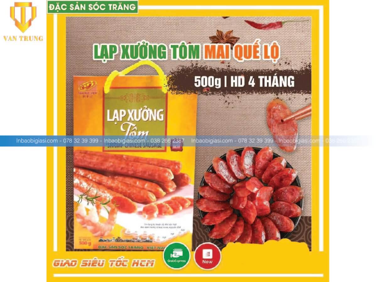 Xưởng in túi giấy đựng lạp xưởng