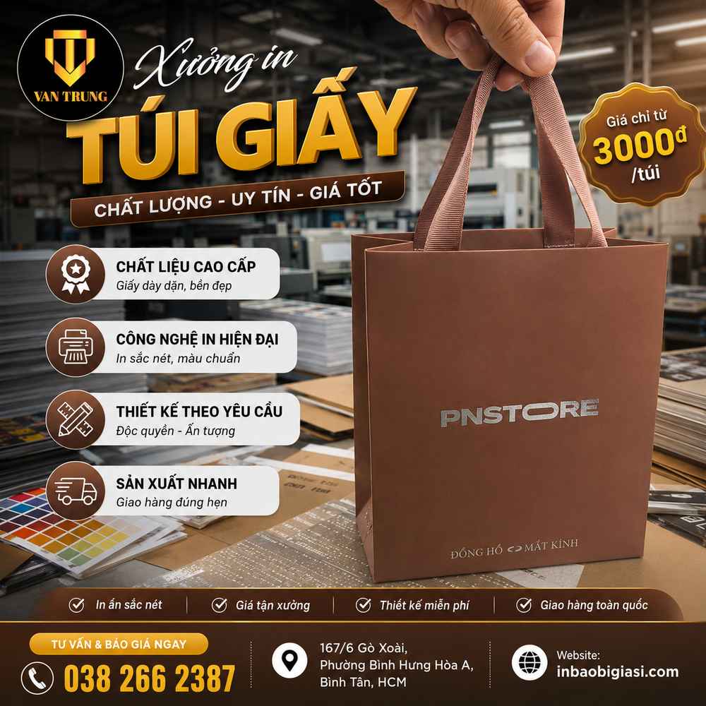 Xưởng in túi giấy nâu hcm