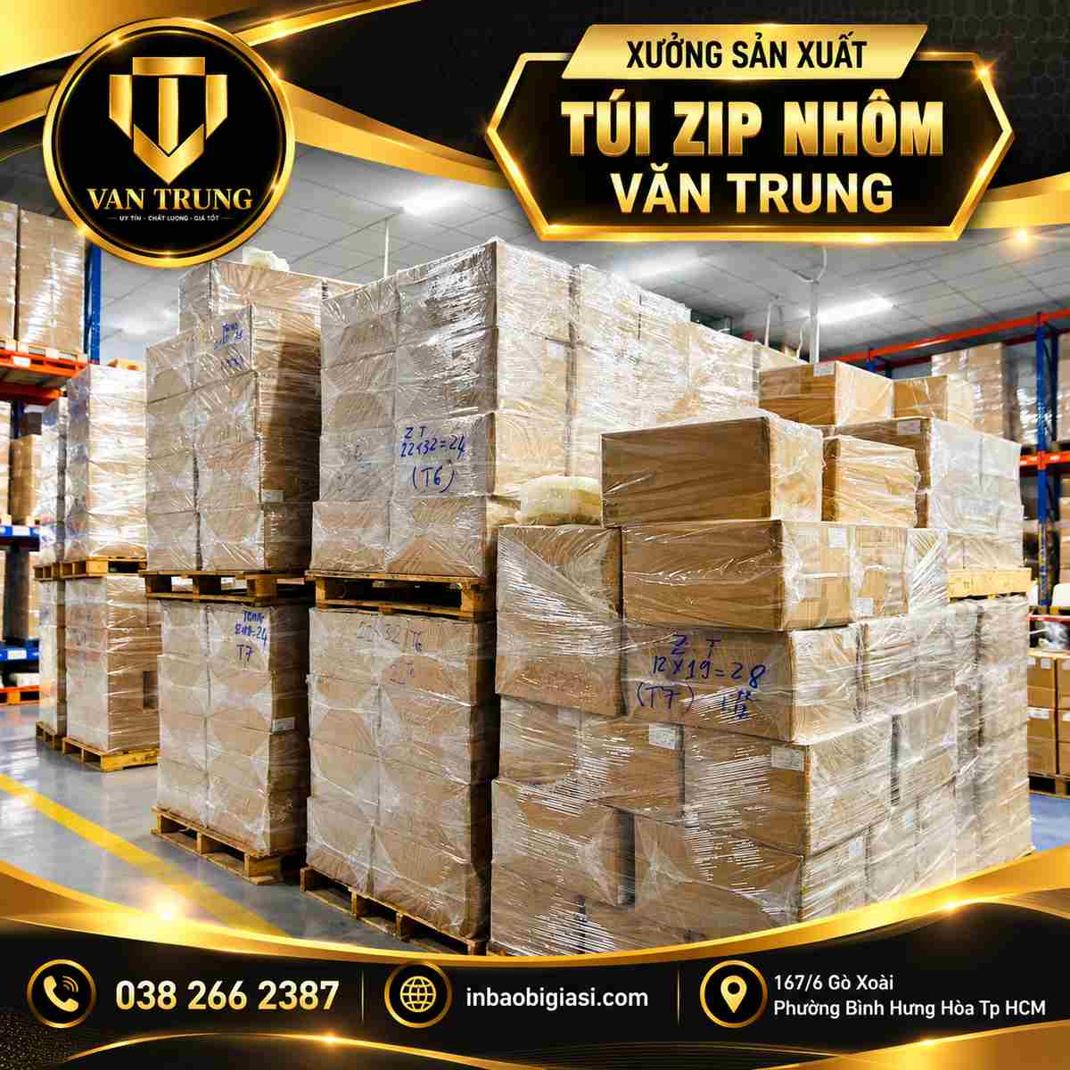 Kho túi zip trà chanh Văn Trung